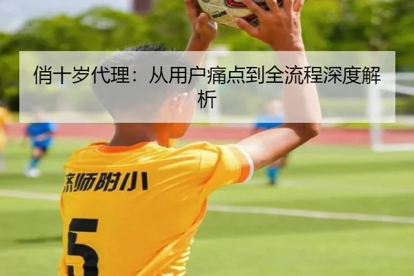俏十岁代理：从用户痛点到全流程深度解析